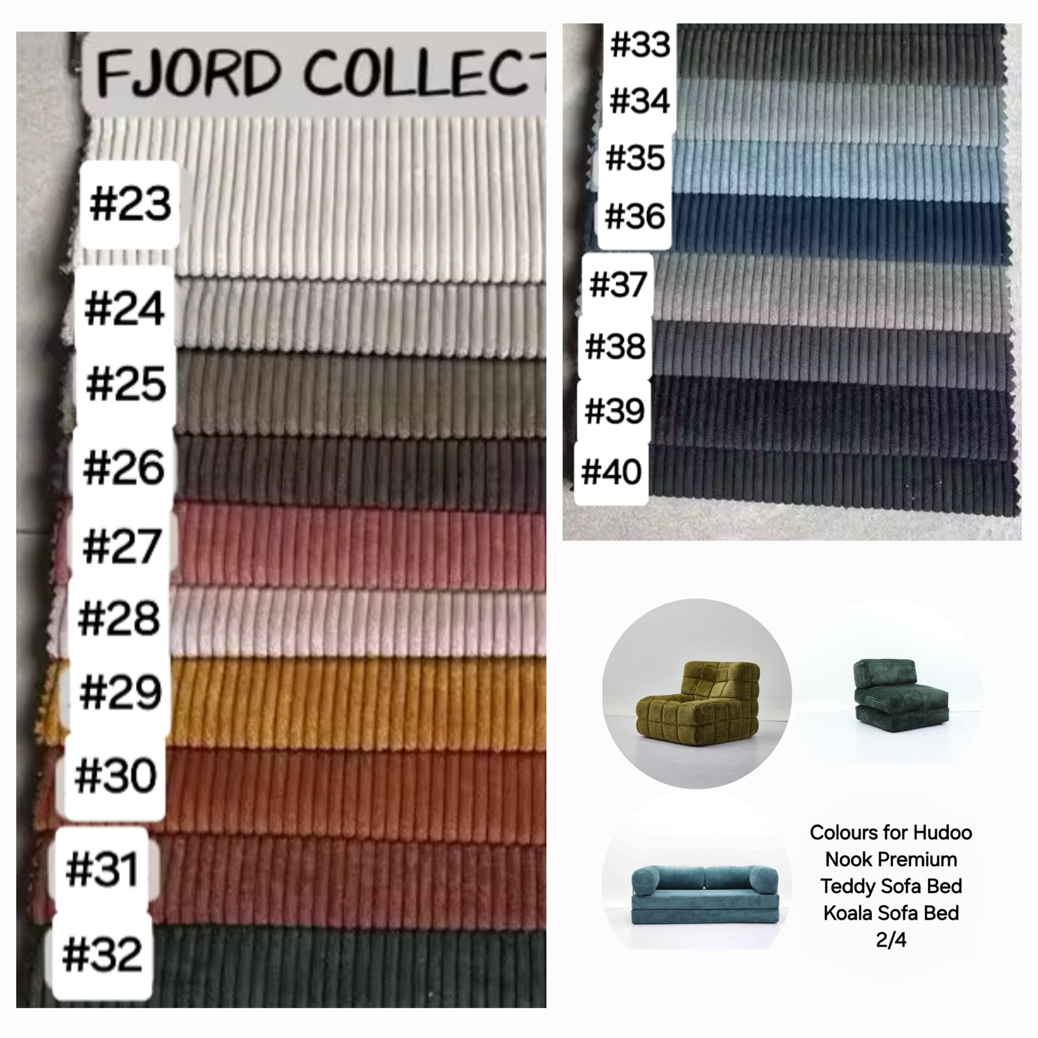 Colour Options - Hudoo